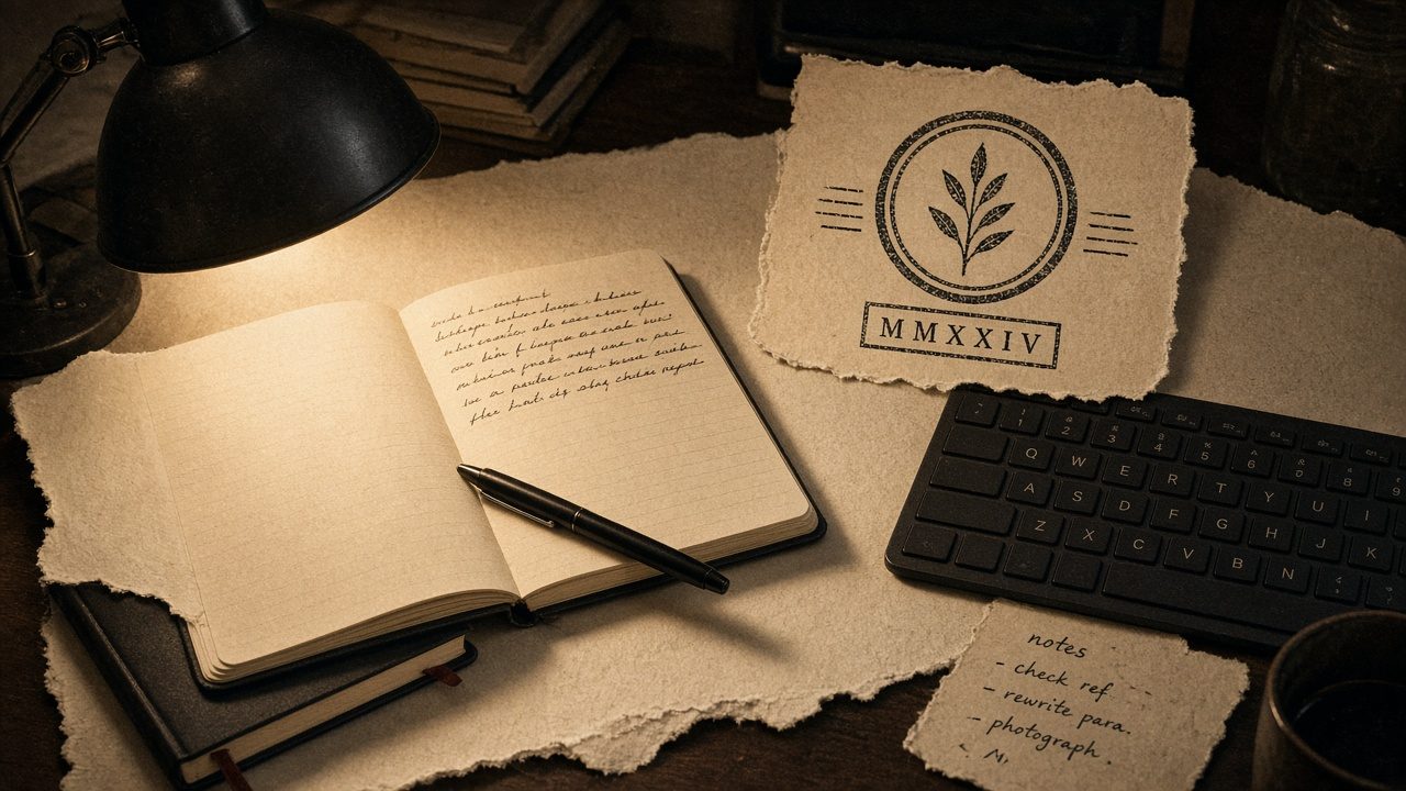 Desk lamp lighting the work surface — tunable task light