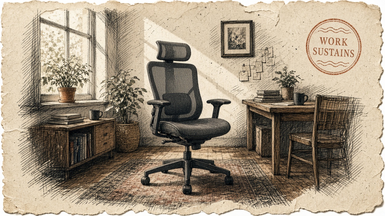 Ergonomic chair with lumbar dialed — adjust or skip